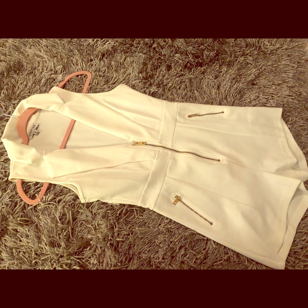 Sexy white mini romper